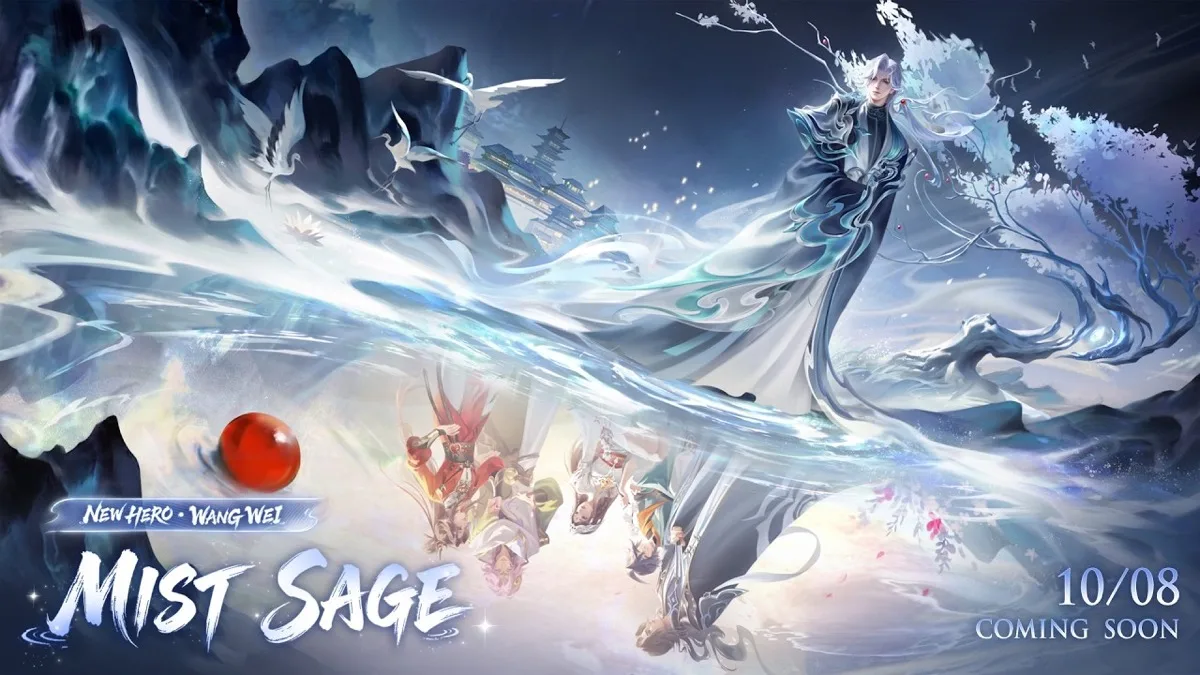 Motion poster resmi Wang Wei Mist Sage hero baru Honor of Kings